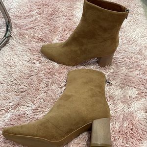 Tan Suede booties